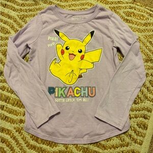 Jumping Beans Lavender Pikachu Long Sleeve Tee